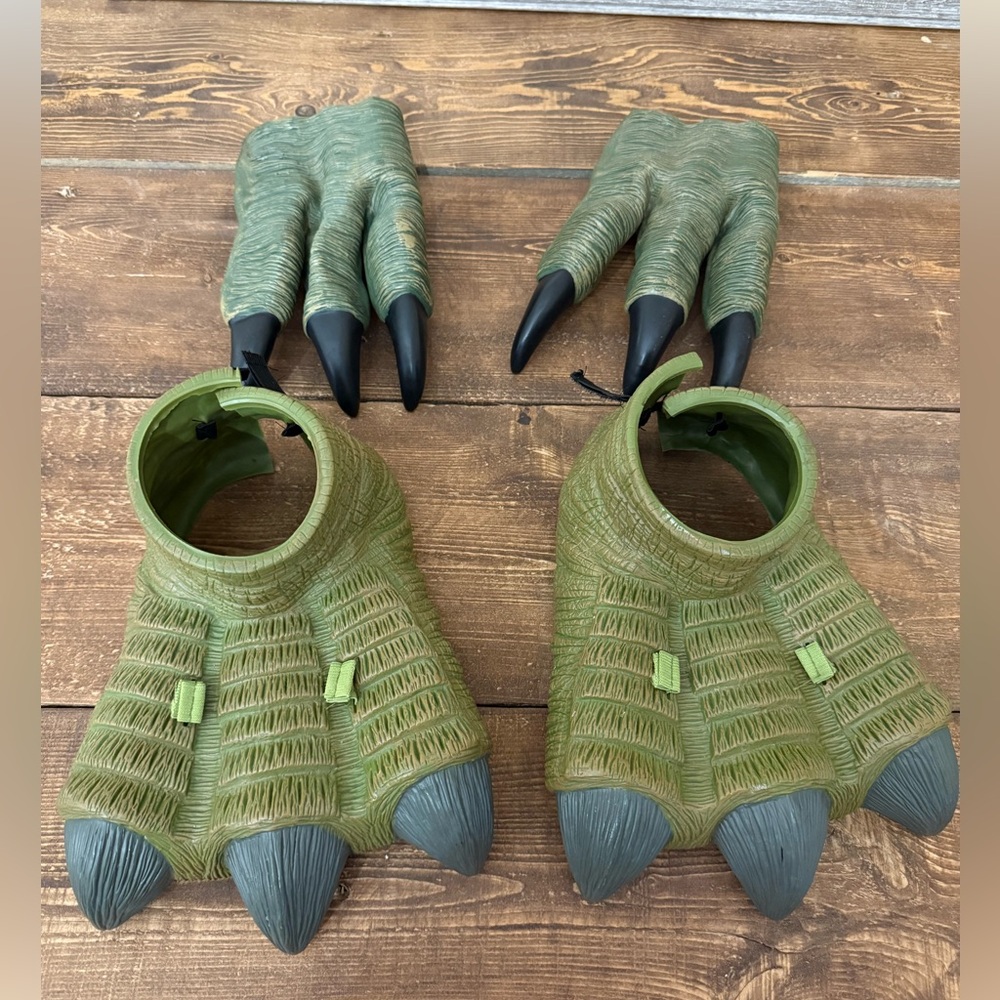 Dinosaur feet and hands would be great for a Halloween costume
